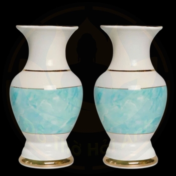 Lọ Hoa Xanh Lam Gốm Sứ Cao Cấp – Nhập Khẩu, Trang Trí Sang Trọng