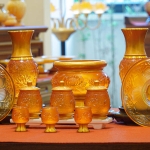 Bộ Đồ Thờ Đồng Vàng Lưu Ly – Chiêu Tài Tụ Lộc, Tôn Nghiêm Không Gian Thờ Tự
