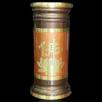 Bộ Đồ Thờ Đồng Đỏ Nâu Chữ Phật Cao Cấp