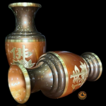 Bộ Đồ Thờ Đồng Đỏ Nâu Chữ Phật Cao Cấp