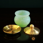 Bộ đồ thờ đá xanh ngọc tâm kinh hoa sen