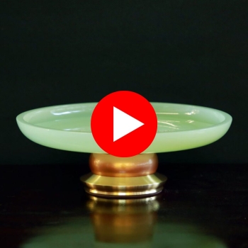 Mâm Bồng Xanh Ngọc Chữ Phật – Linh Vật Thờ Cúng Thanh Tịnh & Tôn Nghiêm