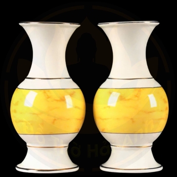 Lọ Hoa Màu Vàng Trơn Gốm Sứ Cao Cấp – Nhập Khẩu, Sang Trọng Trang Nhã