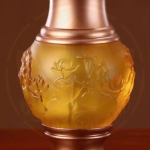 Lọ Hoa Đồng Vàng Lưu Ly Cao Cấp – Sang Trọng, Tâm Linh & Phong Thủy