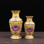 Lọ Hoa Gấm Vàng Hoa Sen Cao Cấp – Đồ Thờ Cúng Sang Trọng