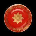 Mâm Bồng Sứ Gấm Đỏ – Đồ Thờ Cúng Sang Trọng & Phong Thủy May Mắn