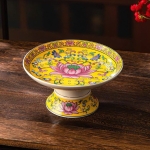 Mâm Bồng Gấm Vàng Hoa Sen – Đồ Thờ Cúng Cao Cấp & Phong Thủy May Mắn