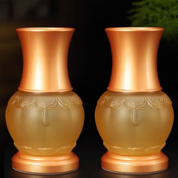 Lọ Hoa Lưu Ly Viền Hoa – Đồ Thờ Cúng Sang Trọng