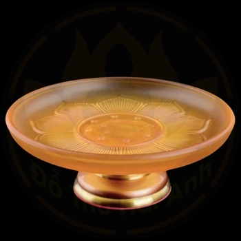 Đĩa Thờ (Mâm Bồng) Lưu Ly Cửu Liên – Vật Phẩm Thờ Cúng Cao Cấp, Biểu Tượng Cát Tường Bình An