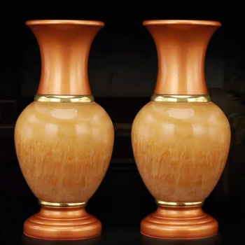 Lọ Hoa Ngọc Viền Đồng – Đồ Thờ Cúng Cao Cấp