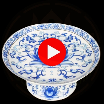 Mâm Bồng Sen Nổi Trắng Xanh – Đồ Thờ Cúng Thanh Tịnh & Phong Thủy An Lành