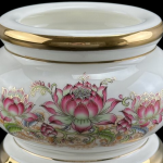 Bát Hương Sứ Sen Tam Bảo Cao Cấp – Trang Nghiêm, Thanh Tịnh, Phong Thủy