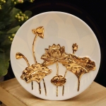 Bộ Đồ Thờ Sứ Sen Vàng Nổi – Nghệ Thuật Thờ Cúng Đỉnh Cao Nhập Khẩu Đài Loan