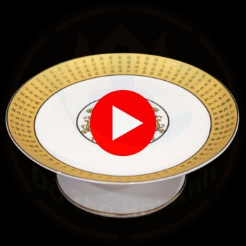 Mâm Bồng Tâm Kinh Vàng – Đồ Thờ Cúng Linh Thiêng & Phong Thủy