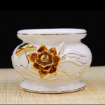 Bát Hương Gốm Sứ Trắng Kim Nổi Cao Cấp Nhập Khẩu Đài Loan - Sang Trọng, Bền Đẹp