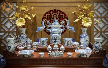 Bộ Đồ Thờ Nổi Ngũ Long Vàng Kim – Quyền Uy Tụ Hội, Vượng Khí Dồi Dào