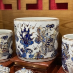 Bộ Đồ Thờ Phú Quý Vàng Kim Men Lam – Vẻ Đẹp Trang Nghiêm, Tụ Lộc Hưng Gia