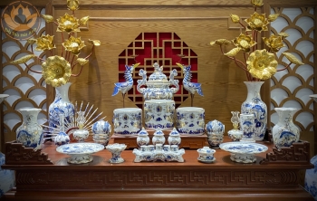 Bộ Đồ Thờ Phú Quý Rồng Vàng Kim – Tượng Trưng Cho Tài Lộc & Thịnh Vượng