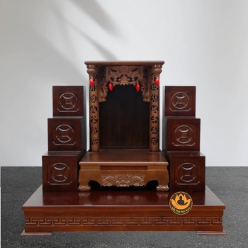 Ban Thờ Thần Tài Thổ Địa Mái Bằng Chân Quỳ