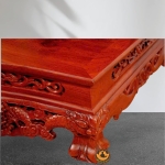 Ban Thờ Thần Tài Thổ Địa Song Long Cổ Tự 12 Mái , Gỗ Hương Màu Cánh Gián