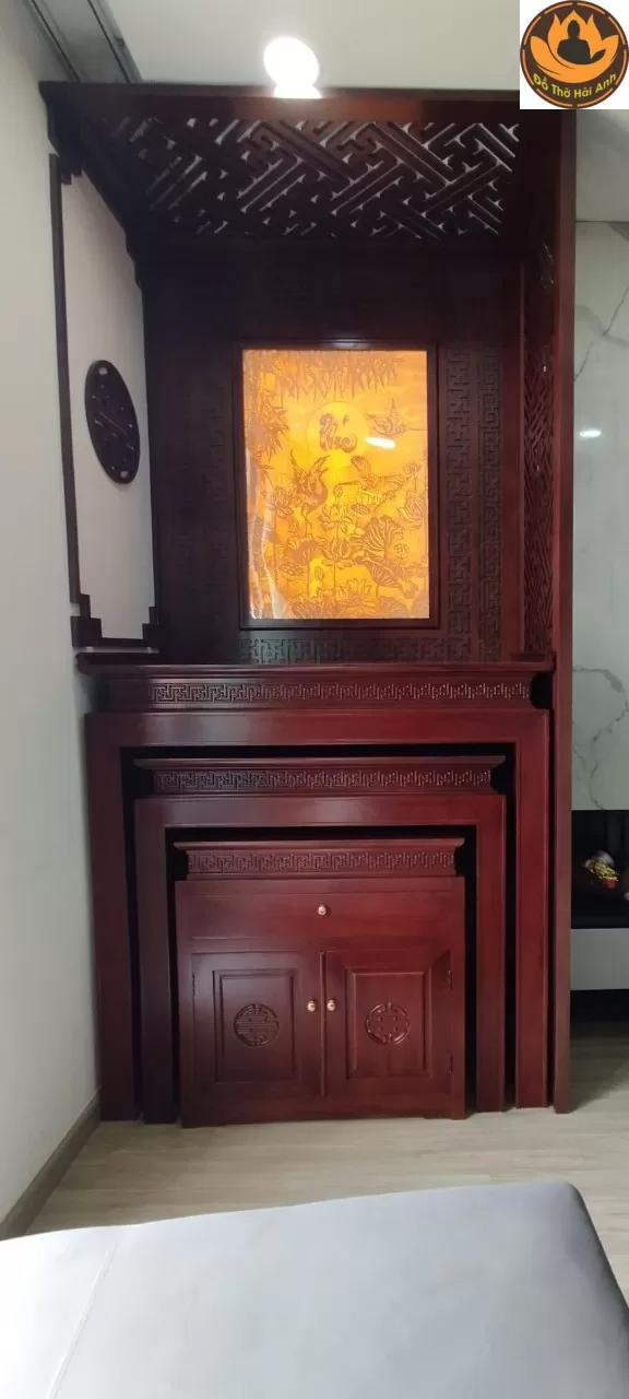Bàn Thờ Hiện Đại Gỗ Gõ