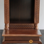 Ban Thờ Thần Tài Thổ Địa Mái Bằng, Trụ Vuông Đồng Tiền Gỗ Xoan