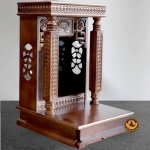 Ban Thờ Thần Tài Thổ Địa Mái Bằng, Trụ Vuông Đồng Tiền Gỗ Xoan