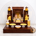Bộ Ban Thờ Thần Tài Mái Bằng Hoa Sen