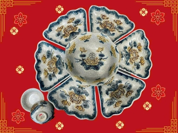 Bộ Đồ Ăn Sen Men Rạn