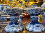 Chân Nến Sen Phú Qúy Men Lam