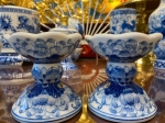 Chân Nến Sen Phú Qúy Men Lam