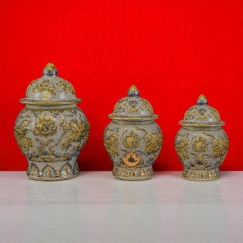 Chóe Rồng Men Rạn Vàng Kim