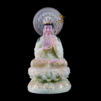 Tượng Phật Đại Thế Chí Bồ Tát Tọa Đài Sen Xanh Ngọc