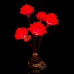 Đèn sen Lưu ly 5 bông ngũ sắc