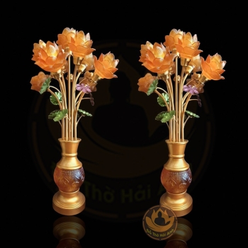 Đèn Lưu Ly Hoa Sen 9 Bông