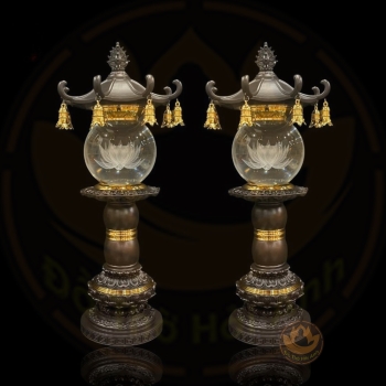 Đèn Cầu Pha Lê Đầu Voi Thân Hợp Kim Đồng – Tinh Xảo, Bền Đẹp, Sang Trọng