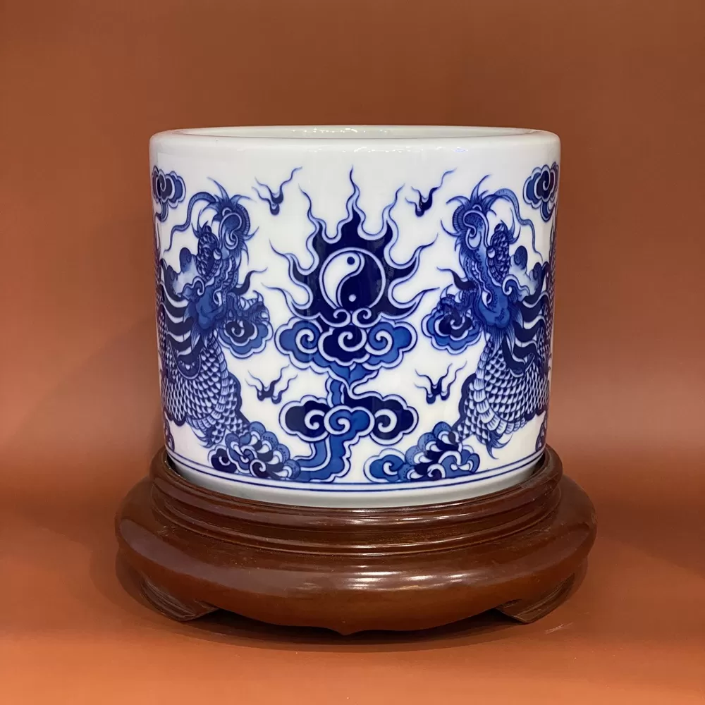 Bát Hương Phú Quý Men Lam