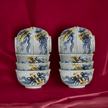 Bát Thờ Cuốn Thư Men Rạn