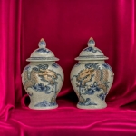 Chóe Thờ Long Hý Ngư Men Rạn