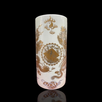 Ống Hương Rồng Màu Vàng – Gốm Sứ Phong Thủy Cao Cấp Dành Cho Bàn Thờ Gia Tiên