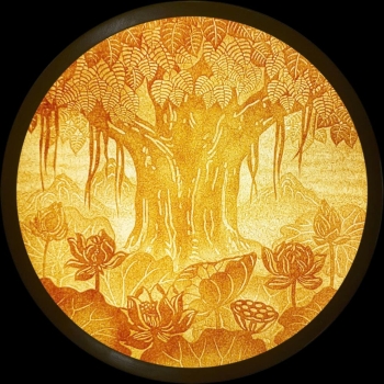 Tranh Trúc Chỉ Sen Bồ Đề