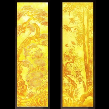 Tranh Trúc Chỉ Cặp ( Nhiều mẫu , kích thước )