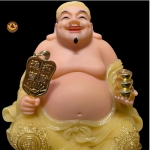 Tượng Tài Địa Vàng Đá Thạch Anh Phát Tài , Quy Tiền Trợ Qúy .