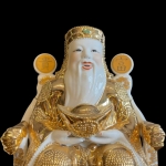 Tài địa sứ trắng vàng kim dát vàng Tài Lộc , Phú Qúy , Chiêu lượng .