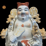 Tượng Tài Địa sứ Gấm Trắng Phú Qúy Phát Tài , Chiêu Tài Tiến Bảo