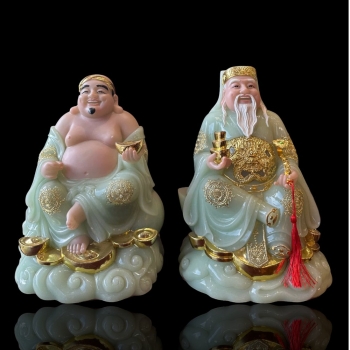 Tài địa đá xanh ngọc vàng kim lục bảo , Chiêu tài Hút Lộc , Phú Qúy Niên .